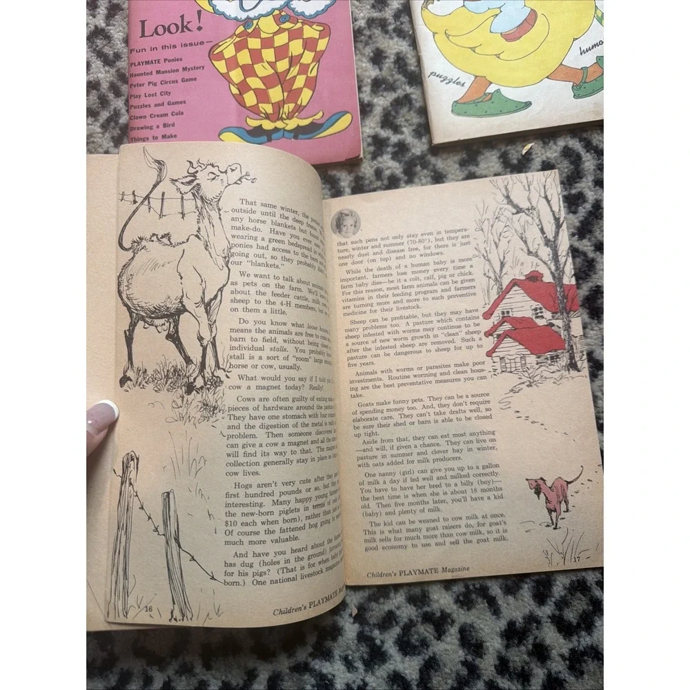 VTG Lot of 8 Children's Playmate Magazines 1962-65 Puzzles Great Pics Ephemera
